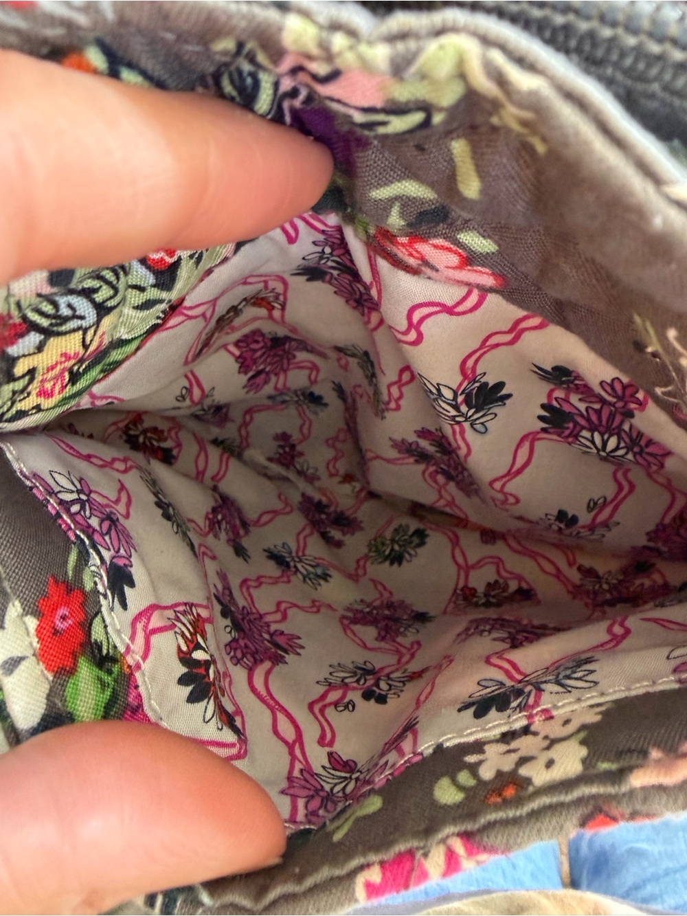 Vera Bradley Quilted Hope Blooms Satchel - Picture 6 of 11